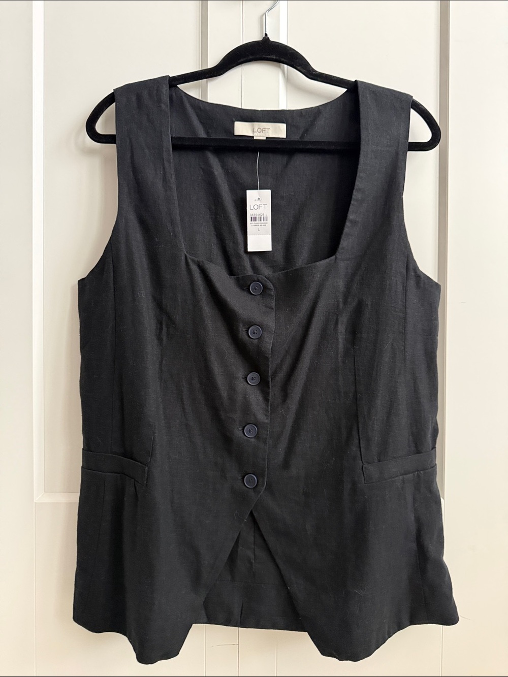 LOFT Square neck Vest with Notch Hem